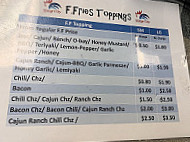 Wing City menu