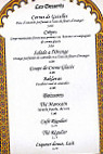 Restaurant Le Baraka menu