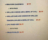 Benjamin's menu