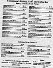 Concannon's Bakery Cafe Coffee menu