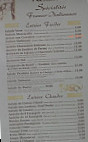 La Pomme d'Or menu