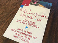 La Trinquette menu