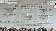 Cold Stone Creamery menu