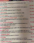 The Indian Hut menu