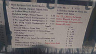 Bertie's Ice Cream menu