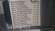 Bertie's Ice Cream menu