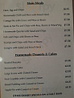 The Shed Cafe menu