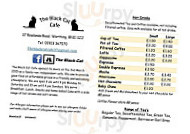 The Black Cat Cafe menu