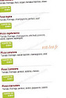 Andiamo PIZZA menu