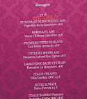 Le Barococo menu