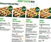 Subway menu