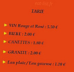 La Fringale menu