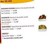 Le Four à Pizza menu