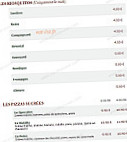 Le Kiosque à Pizzas menu