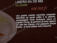 La Panuquera menu