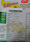 Flash Pizza menu