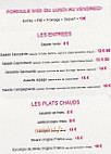 Le Vieux Logis menu