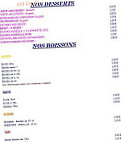 L'ALEXIS menu