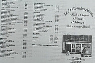 Lee's Pizza Take Away menu