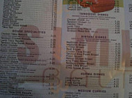 Simla Balti menu