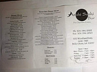 Asahi Sushi menu