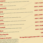 Pizza Kristies menu