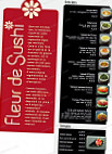 Fleur de Sushi menu