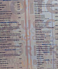 The Blue Mountain Cafe menu