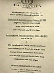 The Heights Bistro menu