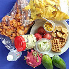 Waffle And Fruit food