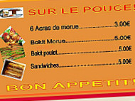 La Table Créole menu