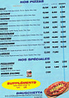 As Pizza menu