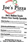 Joe's Italian Food menu