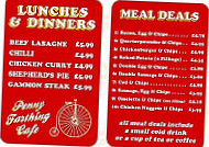 Penny Farthing Cafe menu