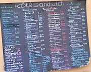 Côté Sandwich menu