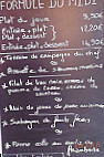 Entre Terre et Mer menu