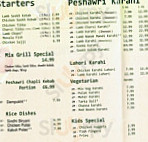 Khyber Grill menu