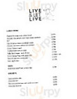 Live And Let Live Inn menu