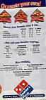 Domino's Pizza menu