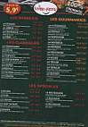 Le Kiosque a Pizzas menu