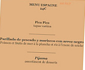 Entre Terre et Mer menu