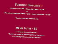 Les Terrasses menu