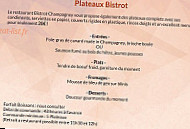 Le Champagney menu