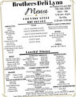 Brothers Deli menu