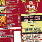 Timo's Pizza menu