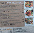 Koko Thai menu