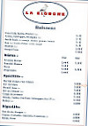 La Cigogne menu