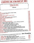 La Ferme De Diane menu