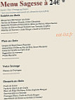 L'hermitage menu