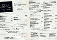 The Cricketers menu